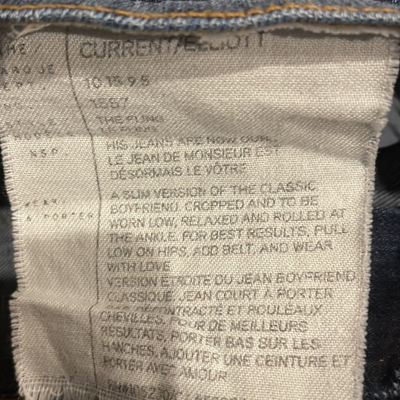 Current Elliott THE FLING super cool patchwork jeans boyfriend fit size 26 - Picture 8 of 12